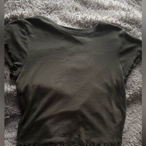 BP Olive Green Fitted Crop T-Shirt